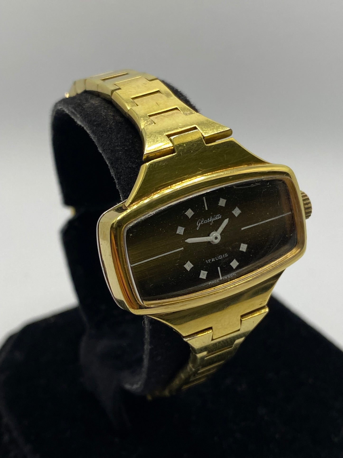 GUB Glashutte 18K Gold Plated Manual Wind Ladies Watch