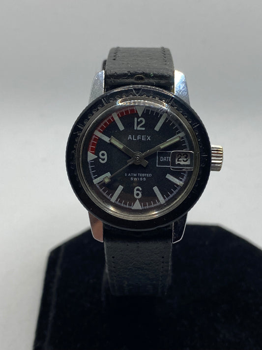 Alfex Diver 5ATM Tested Rare Vintage Watch