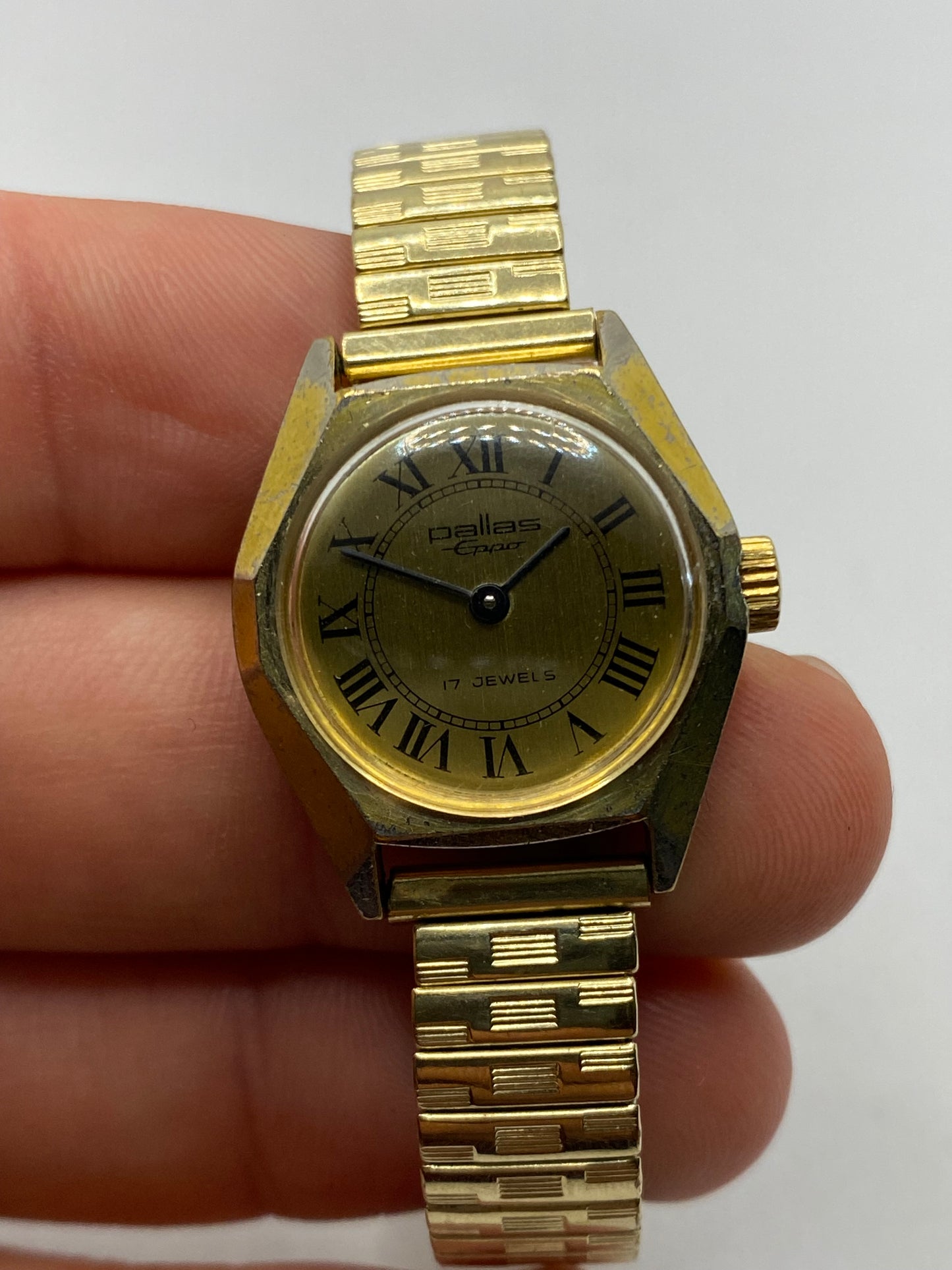 Pallas Eppo 17 Jewels All Gold Plated Manual Wind Ladies Watch