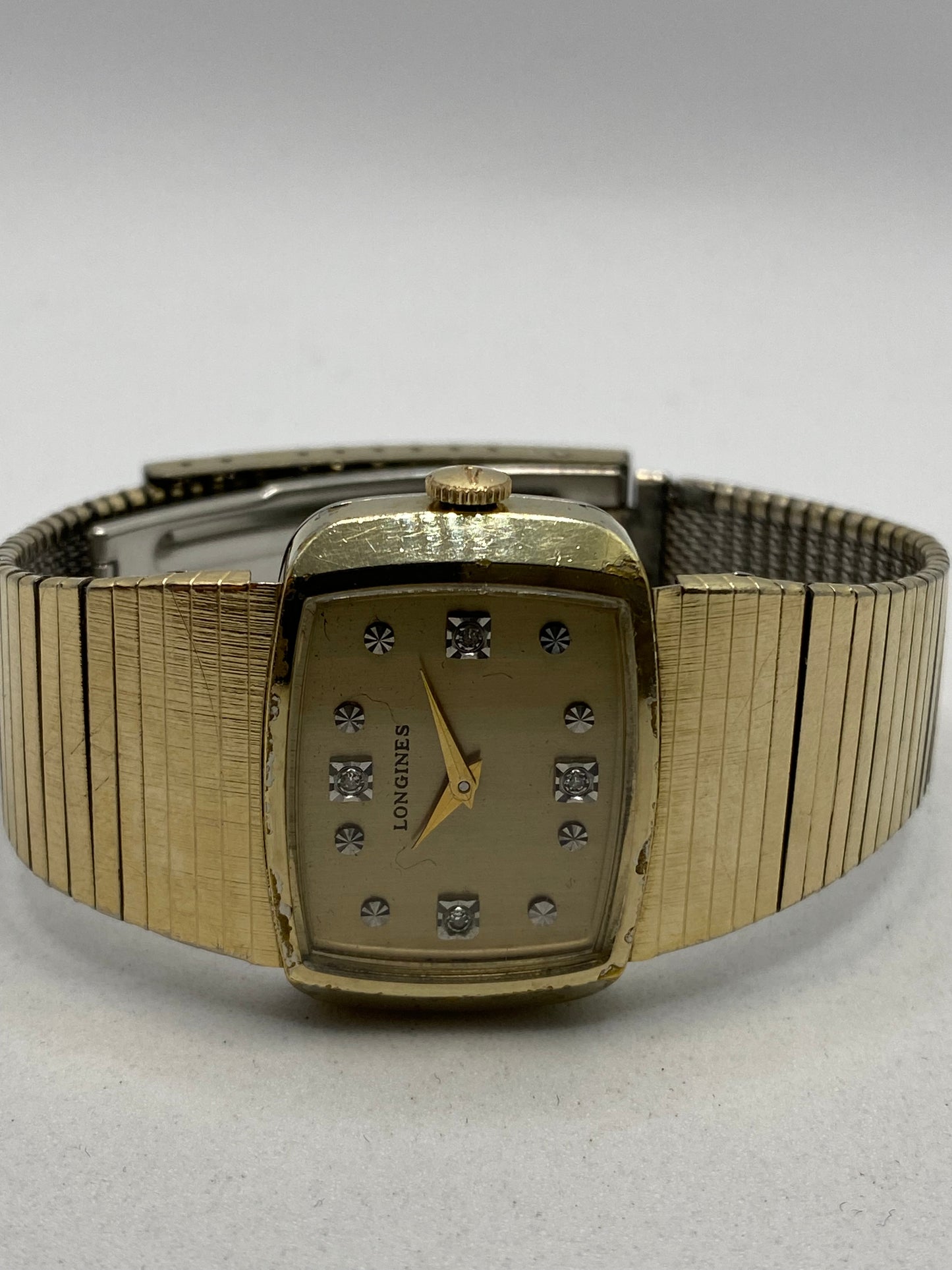 Longines Real Diamonds Gold Plated Vintage 1950s Ladies Watch