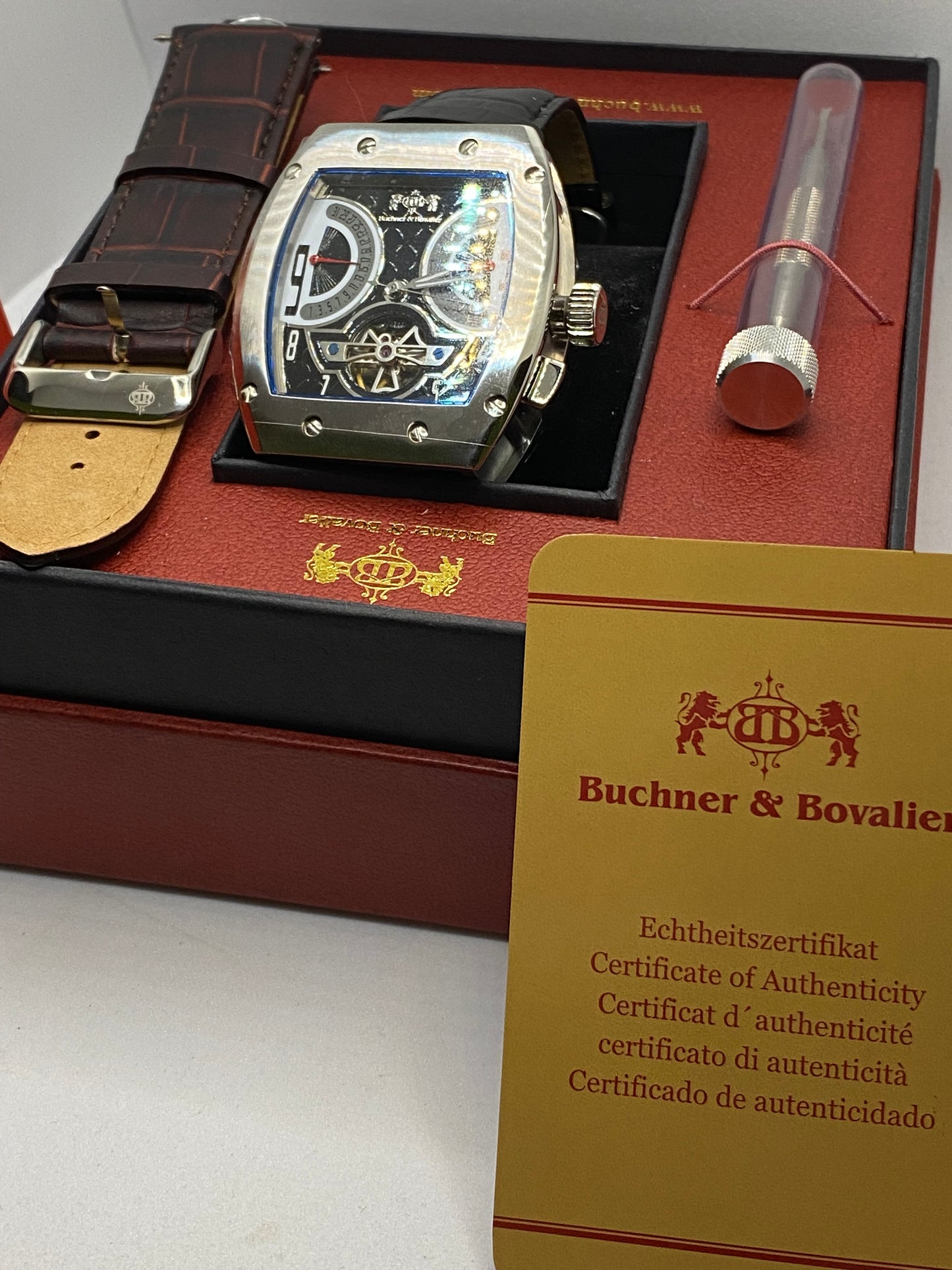 Buchner & Bovalier Automatic Day Date Tourbillon Luxury Look Men’s Watch