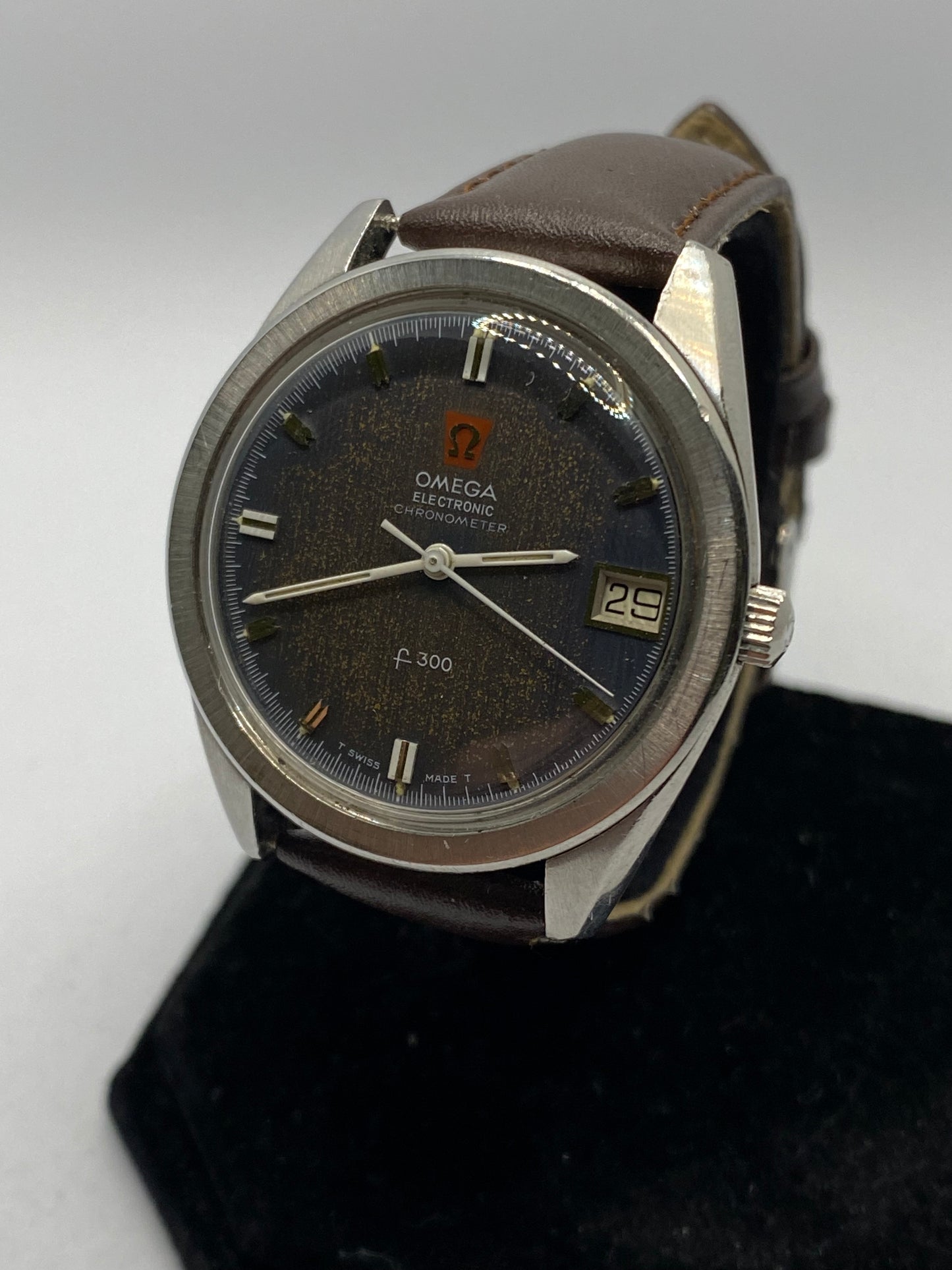 Omega Electronic Chronometer F300 Tropical Dial Extremely Rare