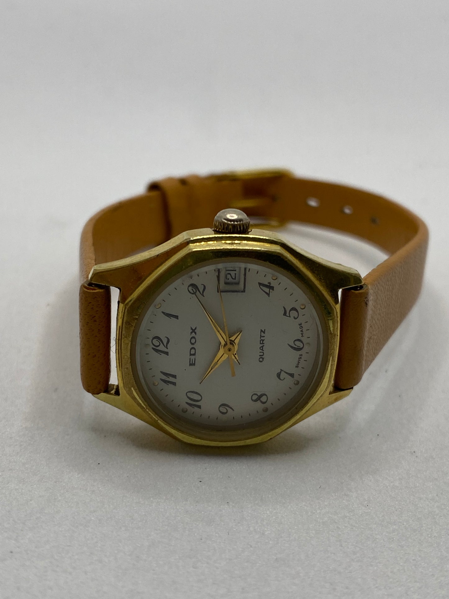 Edox Quartz Gold Plated Ladies Watch