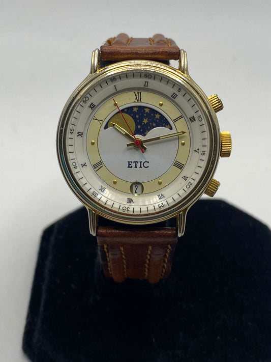 Etic Moonphase Date Manual Wind Rare Watch