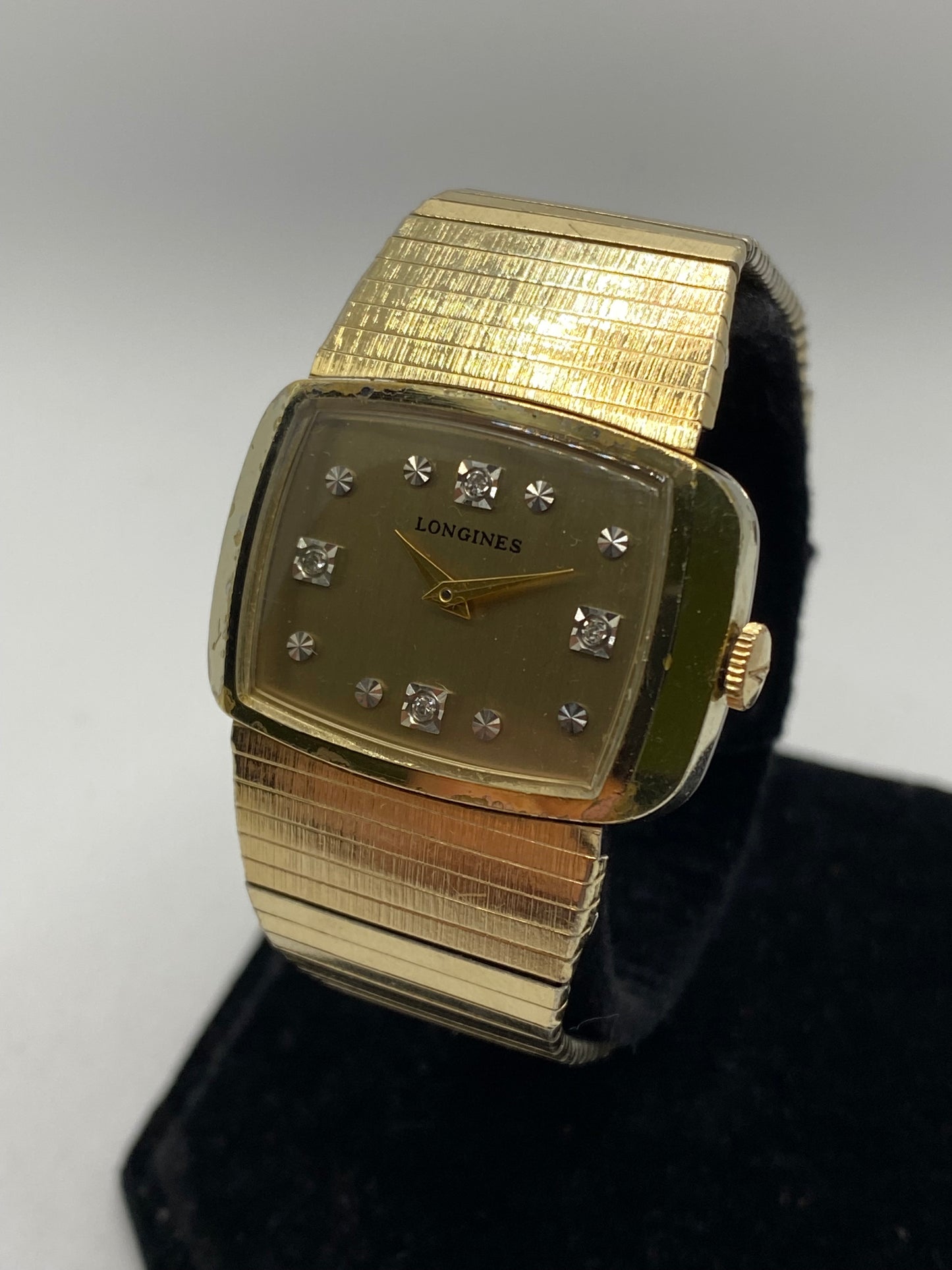 Longines Real Diamonds Gold Plated Vintage 1950s Ladies Watch