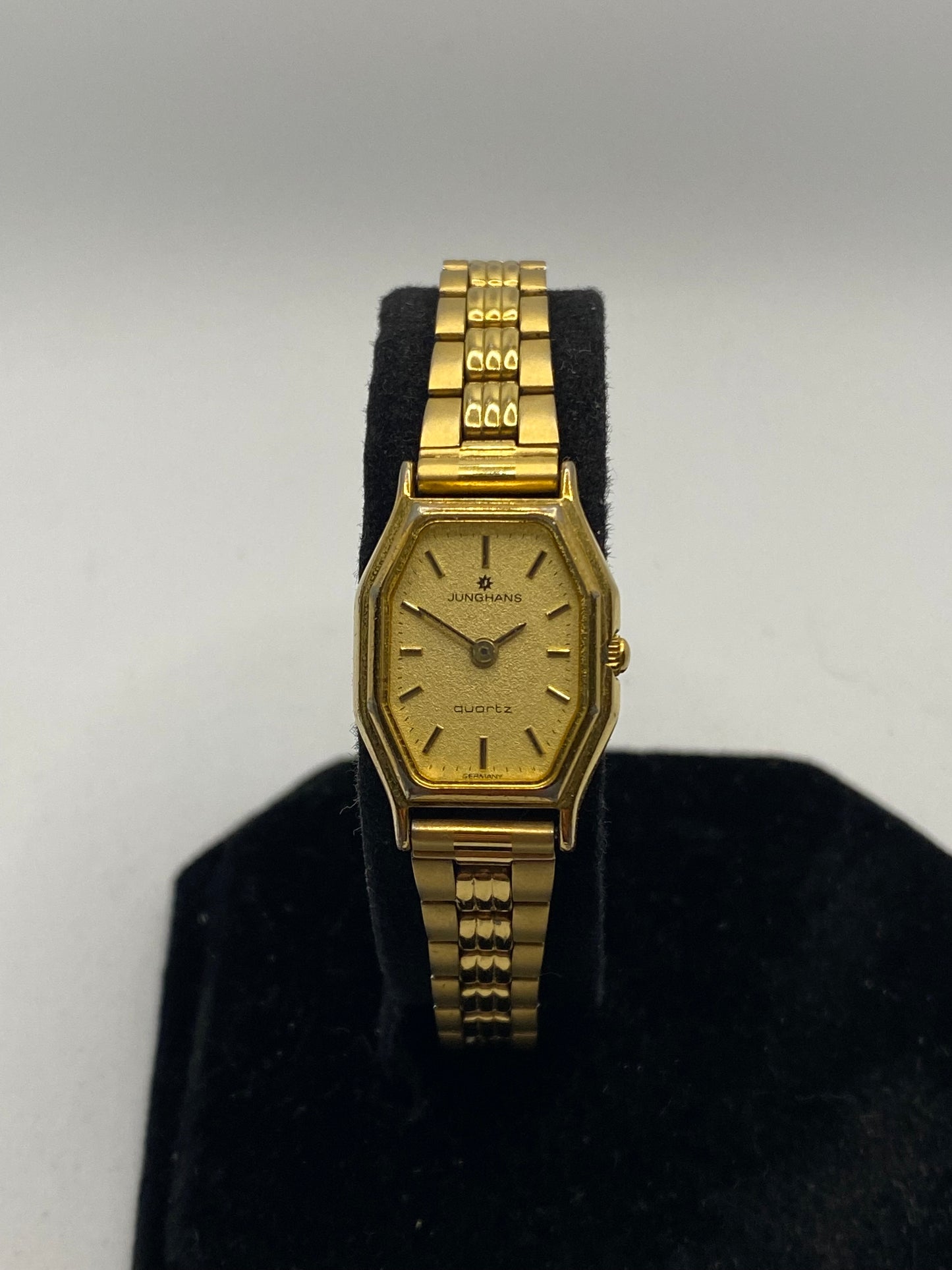 Junghans Quartz Art Deco All Gold Plated Ladies Watch