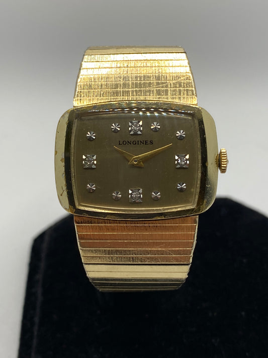 Longines Real Diamonds Gold Plated Vintage 1950s Ladies Watch