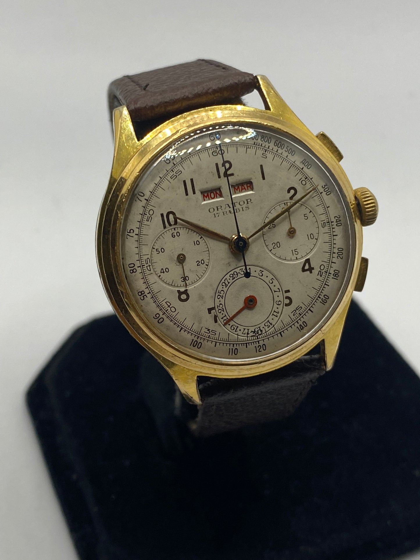 Orator Triple Date Chronograph 50s Vintage Watch