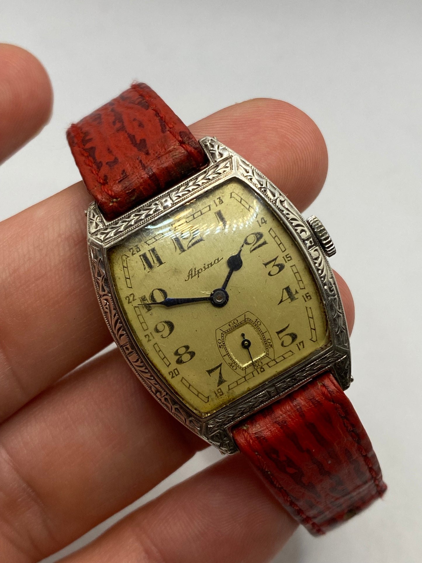 Alpina Art Deco Silver King Work Rare 40s Watch