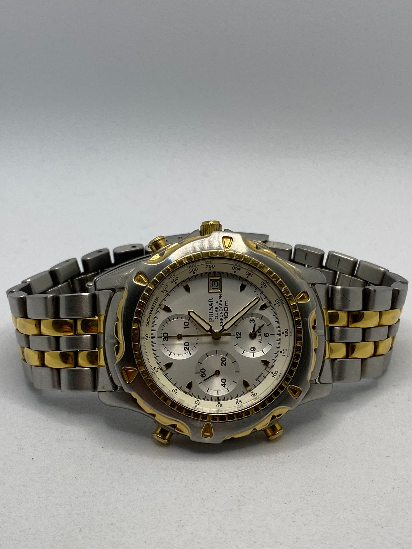 Pulsar Chronograph Alarm Gold/Steel Men’s Watch