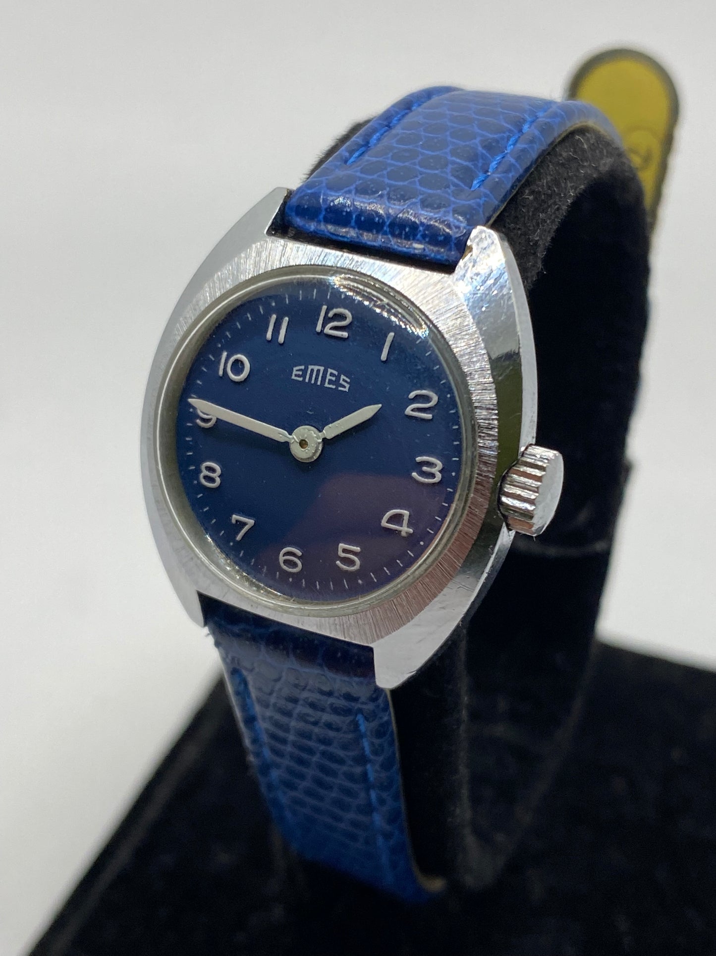 Emes Blue Dial Manual Wind 60s Ladies Watch