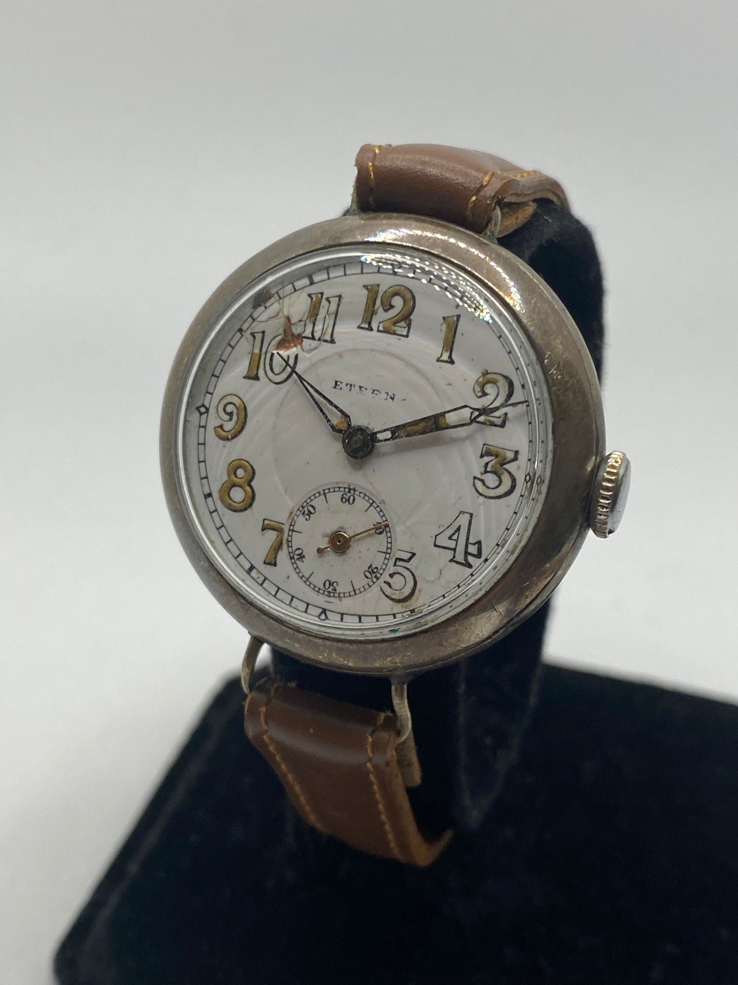 Eterna Military WW1 Trench Silver Rare Watch