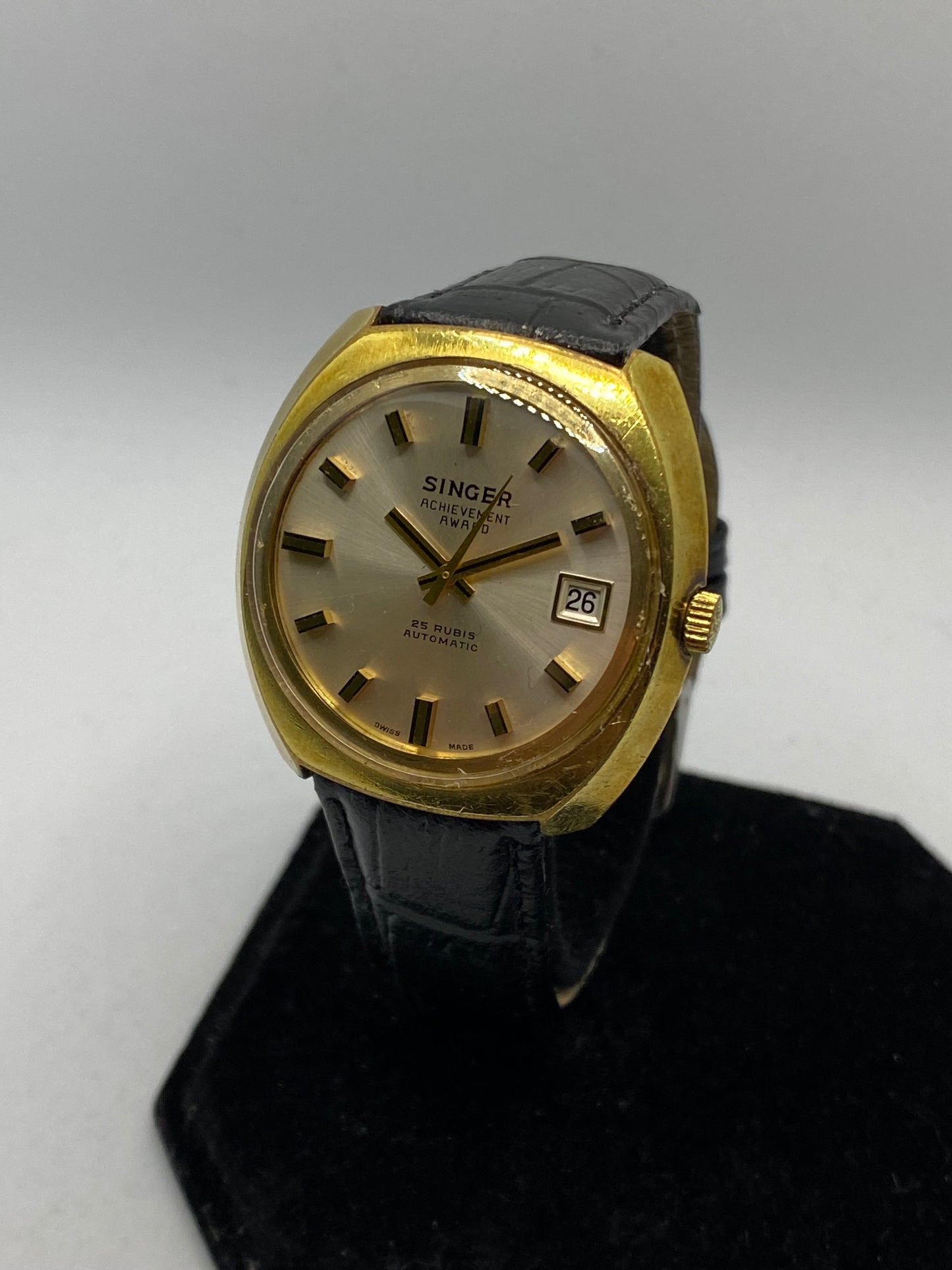 Singer Automatic 25 Rubis Gold Plated Men’s Watch