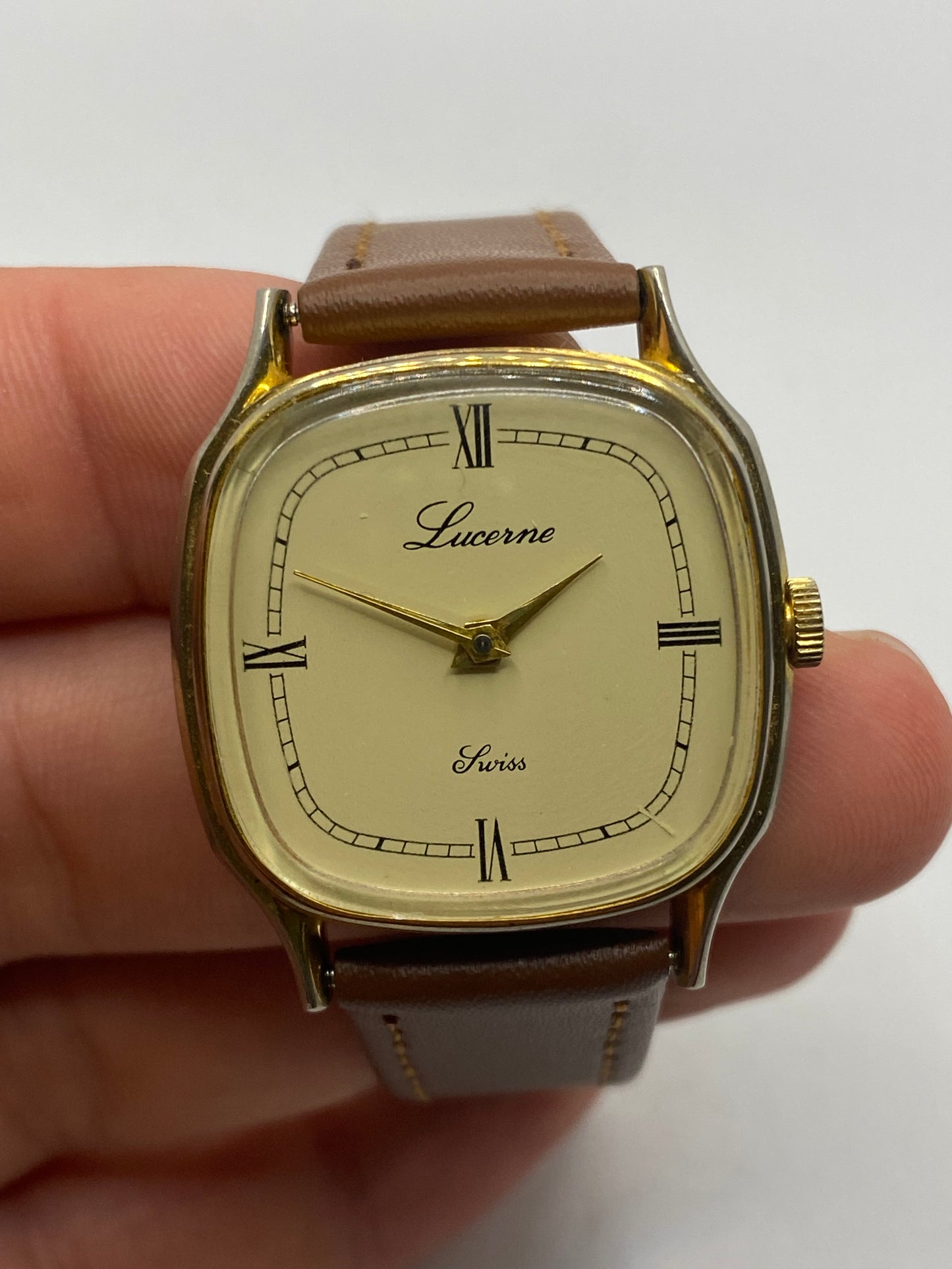 Lucerne Swiss Manual Wind Vintage 50s Watch