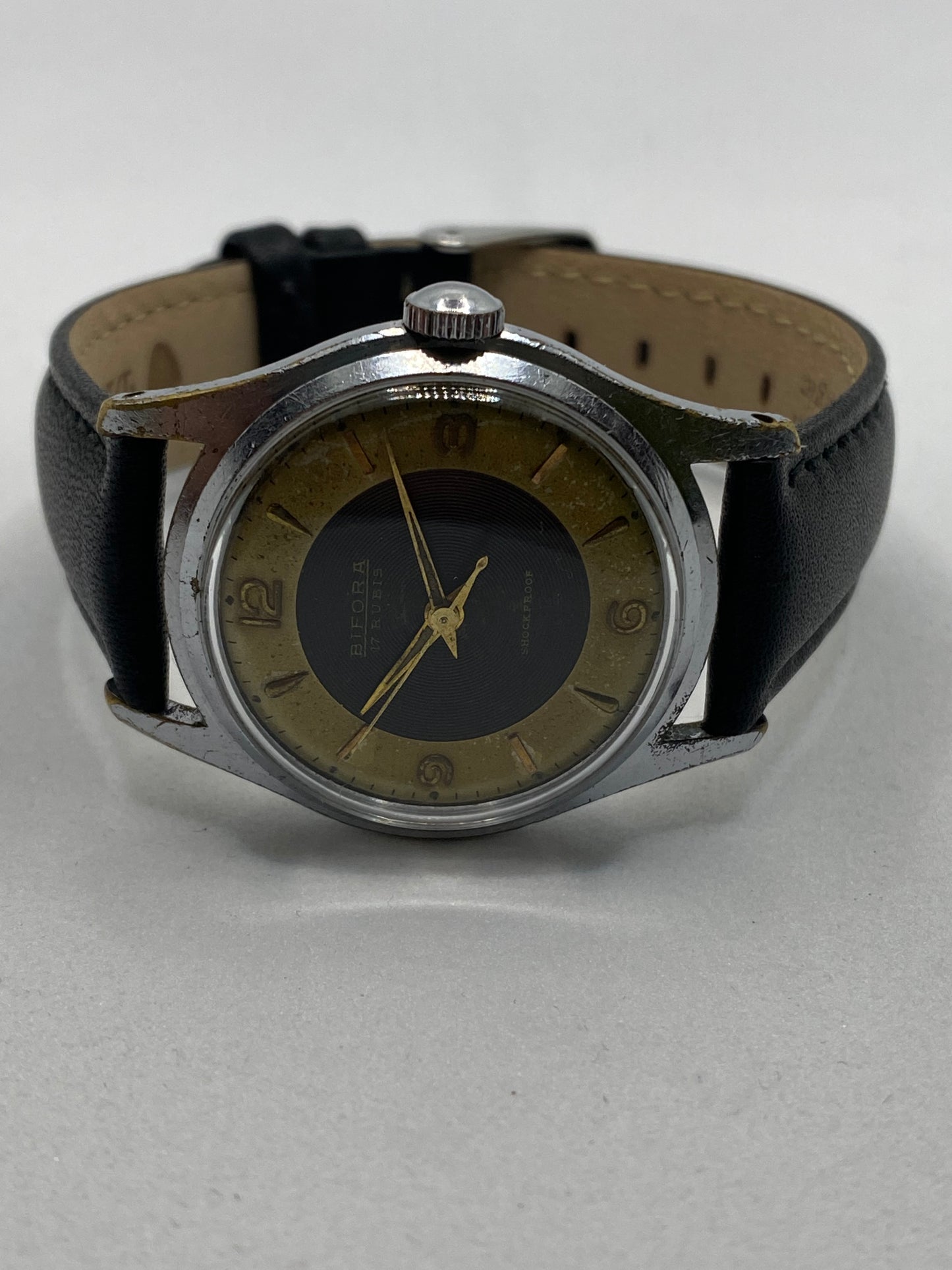 Bifora Bullseye Military Manual Wind Vintage Watch