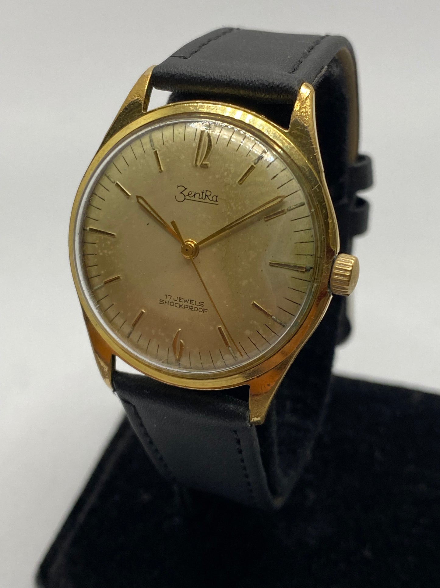 Zentra 17 Jewels Gold Plated Manual Wind Men’s Watch