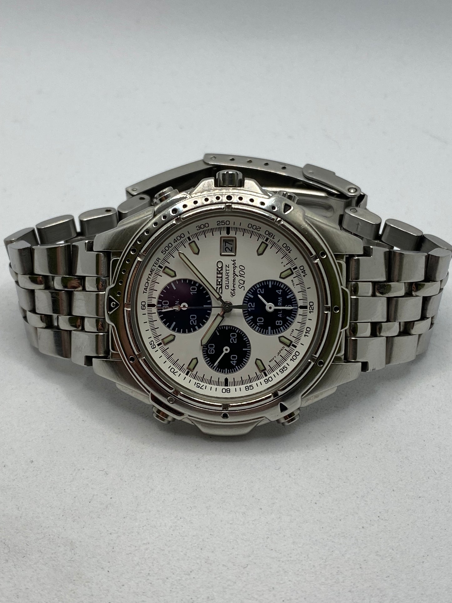 Seiko Panda Chronograph Alarm Orginal Bracelet 7T32