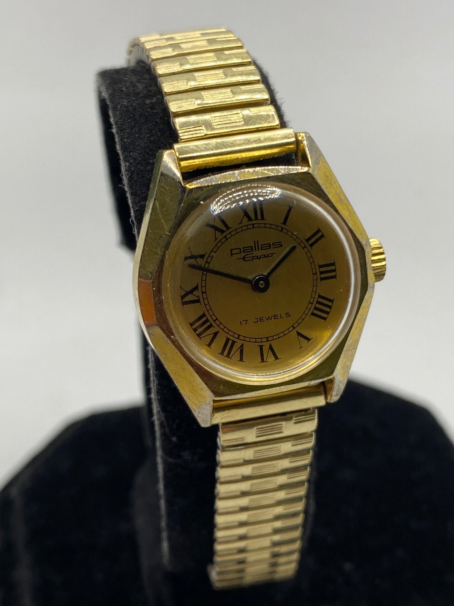 Pallas Eppo 17 Jewels All Gold Plated Manual Wind Ladies Watch