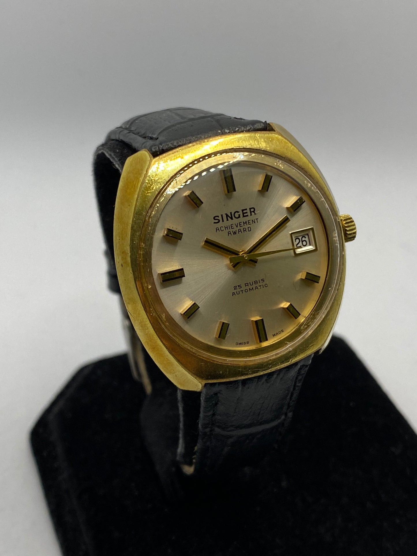 Singer Automatic 25 Rubis Gold Plated Men’s Watch