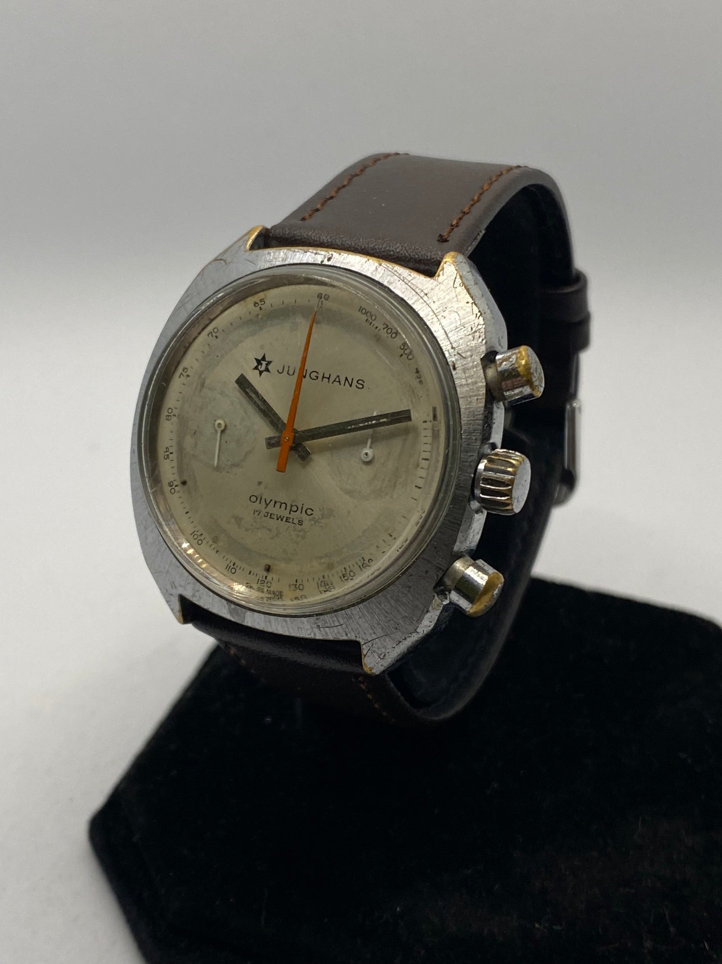 Junghans Chronograph Olympic Valjoux 7733 Rare Watch