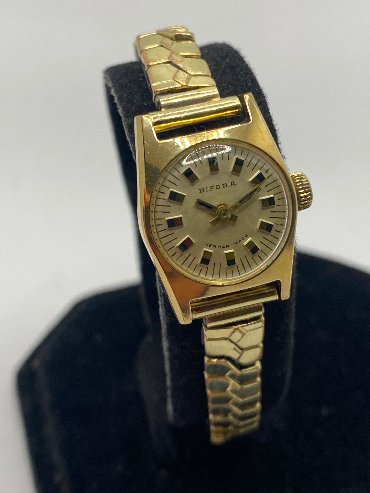 Bifora German Made All Gold Plated 70s Vintage Ladies Watch