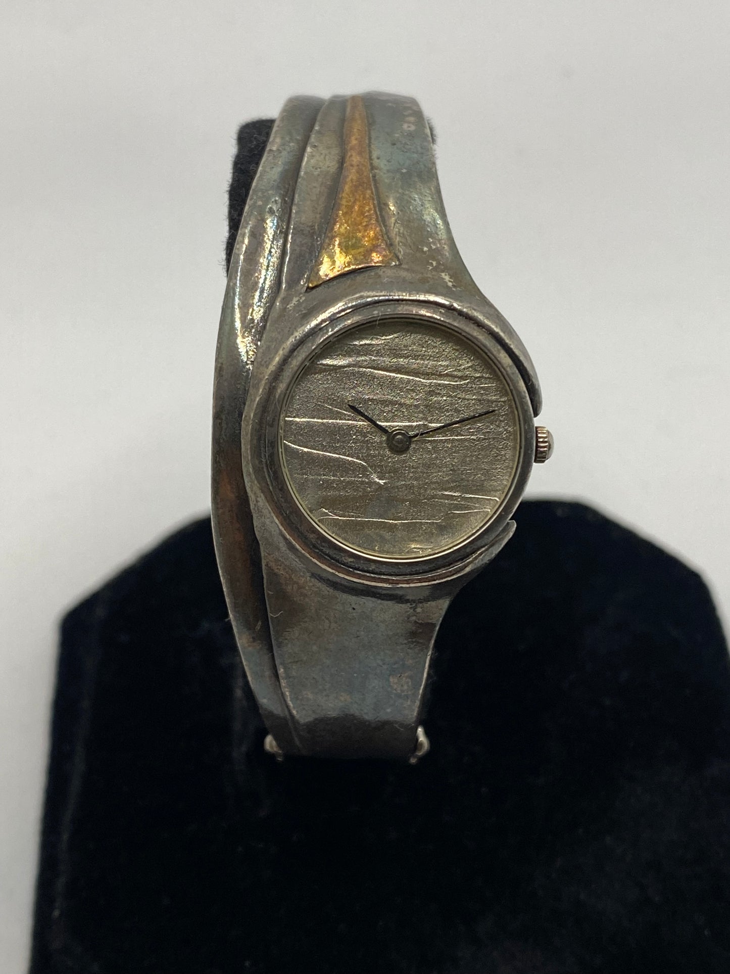 Silver and Solid Gold 14K Vintage Rare Ladies Watch