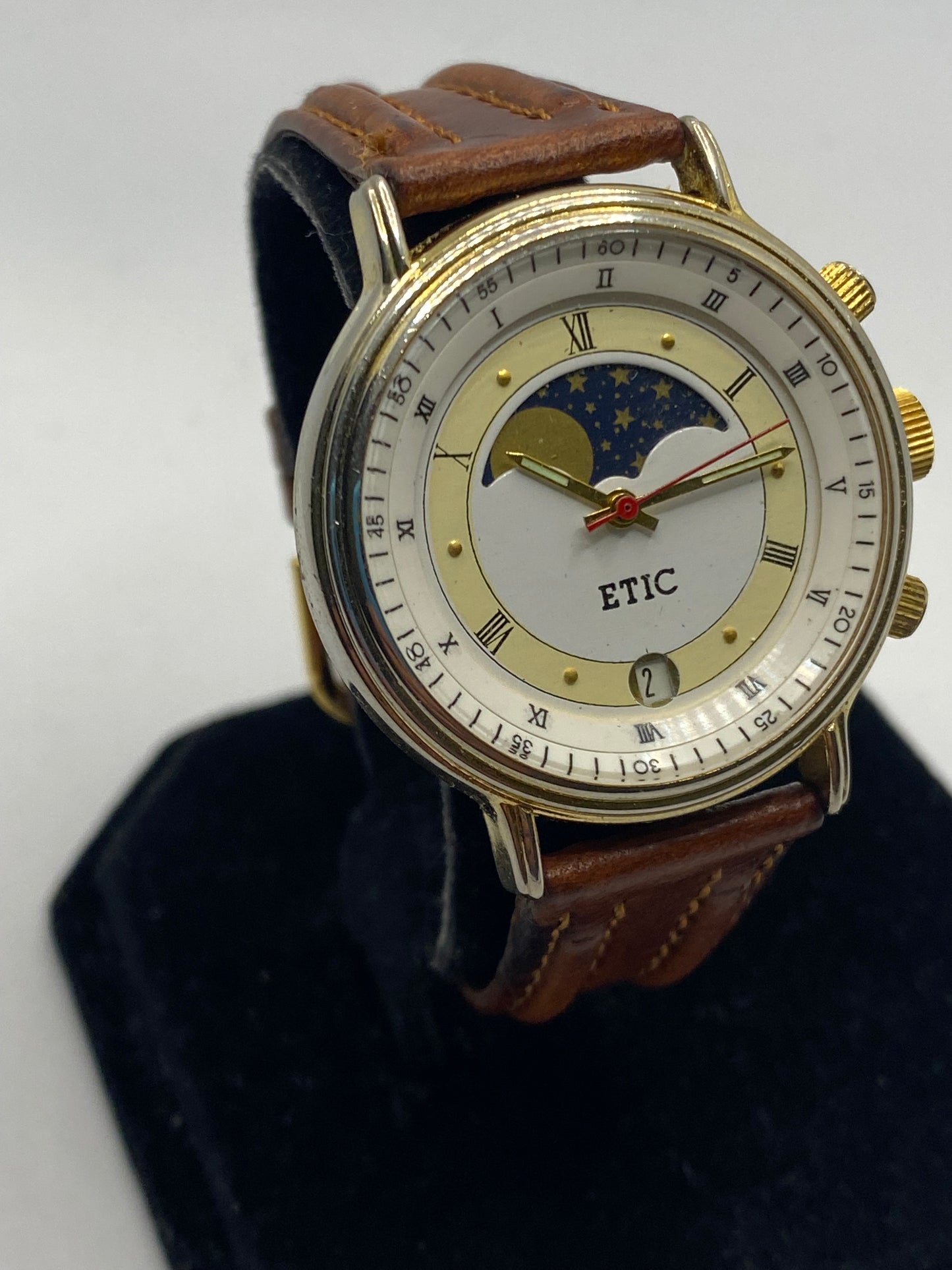 Etic Moonphase Date Manual Wind Rare Watch