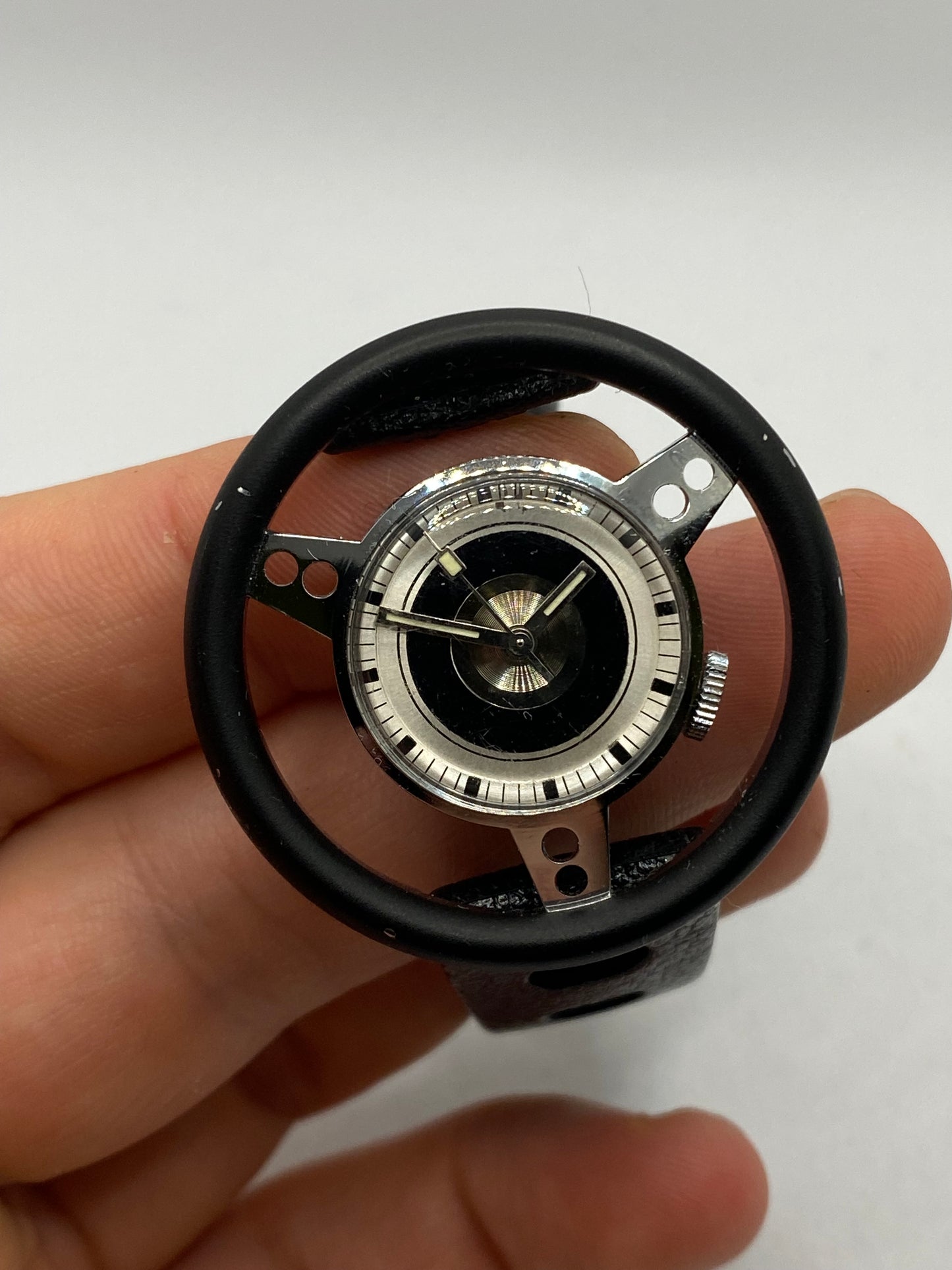 Old England Steering Wheel Manual Wind Rare Vintage Watch