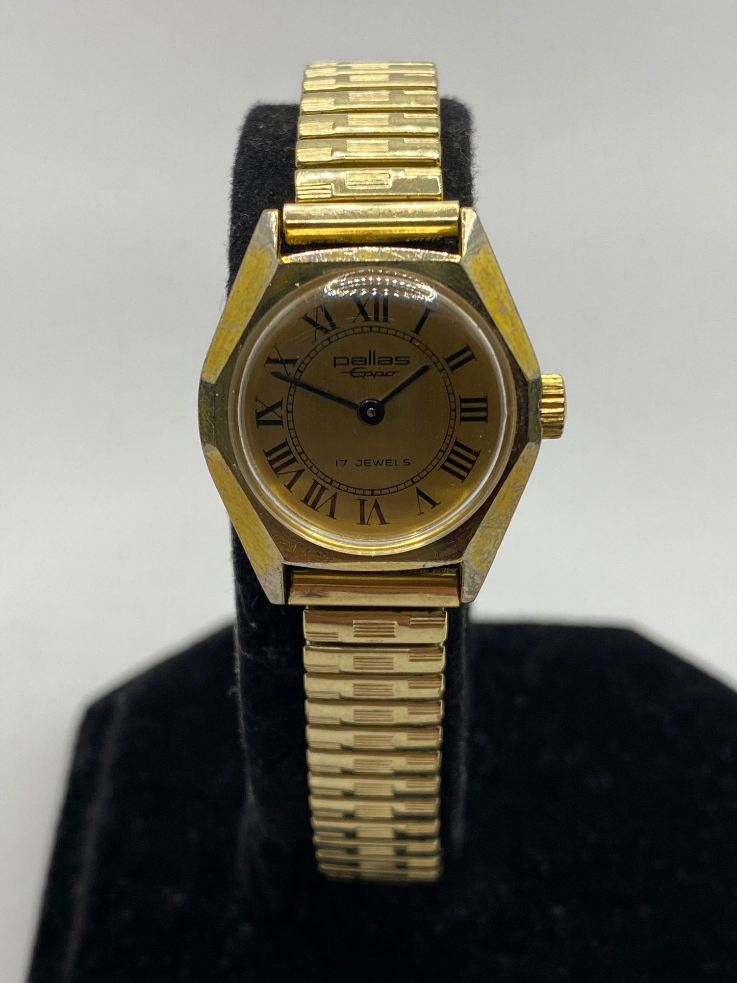 Pallas Eppo 17 Jewels All Gold Plated Manual Wind Ladies Watch