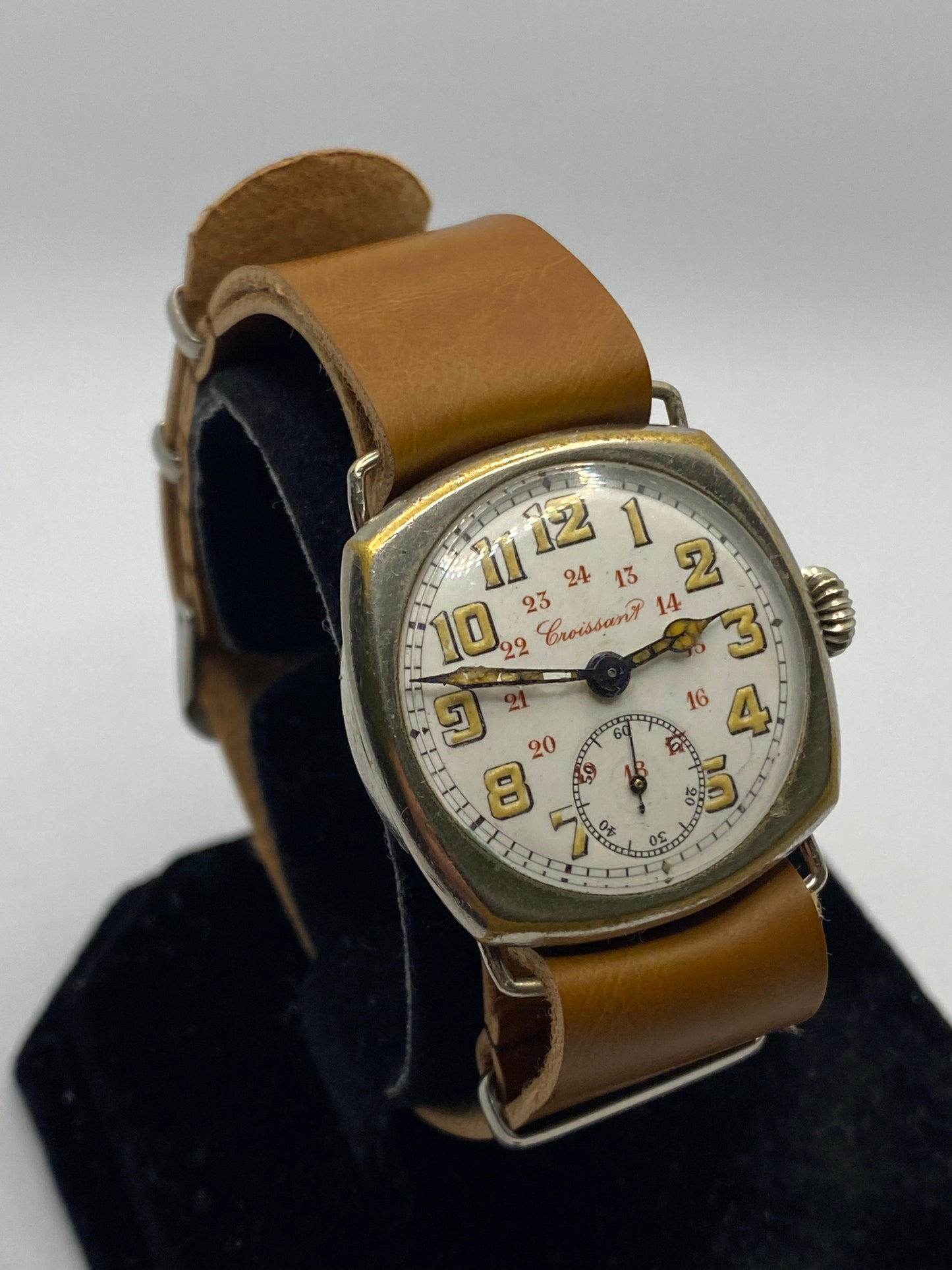 Croissant Art Deco Military 20s Silver 0.900 Men’s Watch