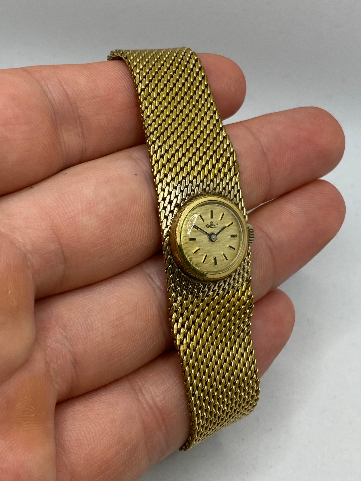 Exquisit Luxury 18K Gold Plated Vintage Ladies Watch