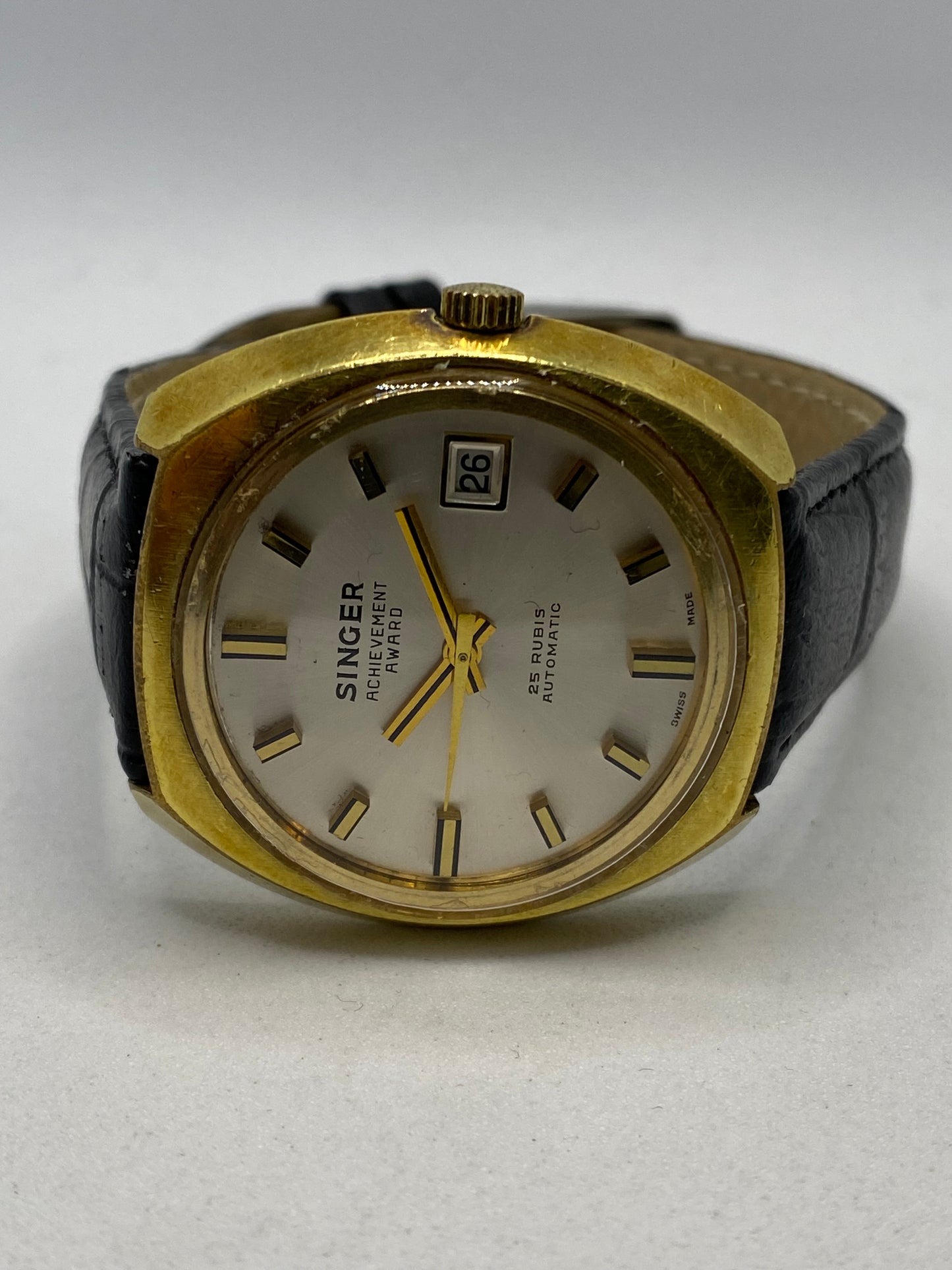 Singer Automatic 25 Rubis Gold Plated Men’s Watch