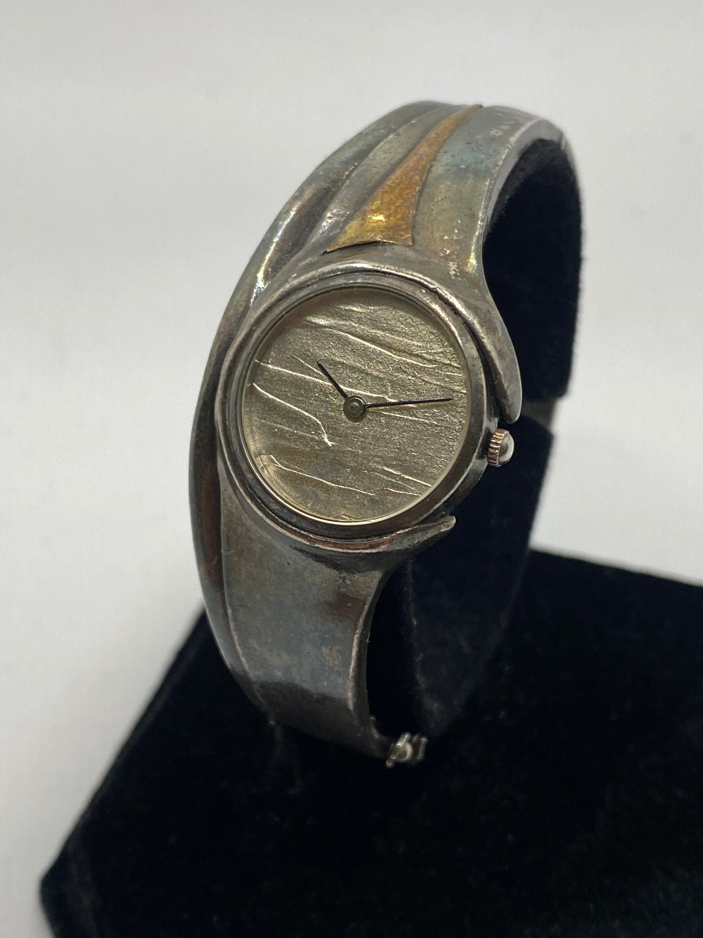 Silver and Solid Gold 14K Vintage Rare Ladies Watch