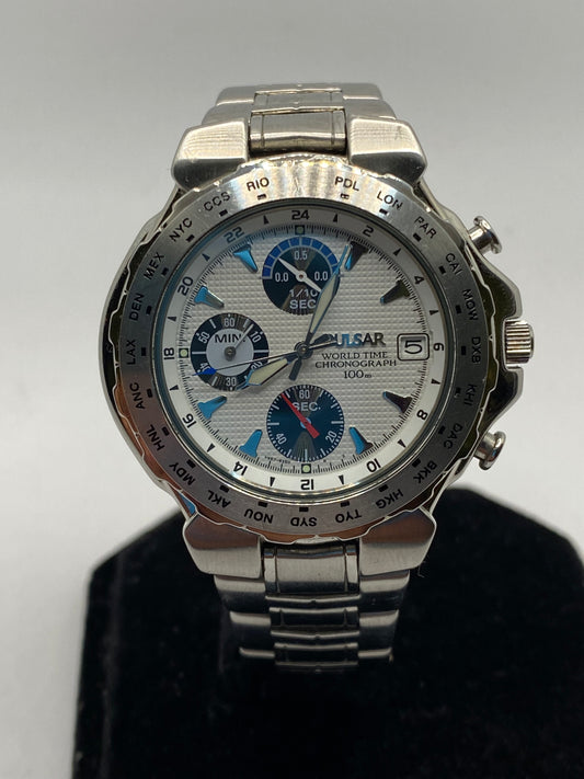 Pulsar World Time Chronograph 10ATM Men’s Watch