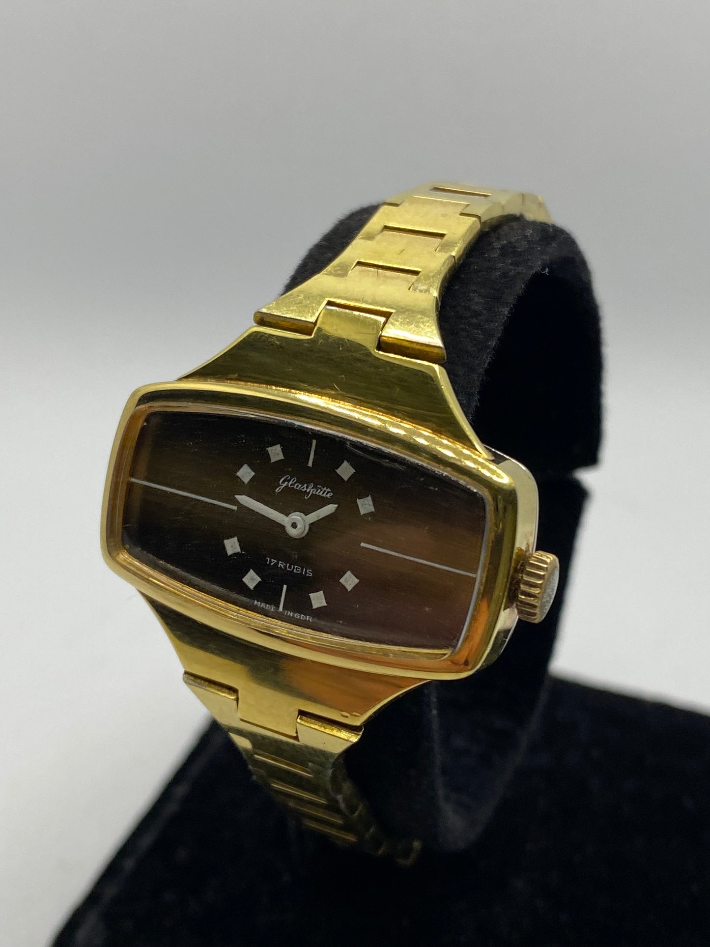 GUB Glashutte 18K Gold Plated Manual Wind Ladies Watch