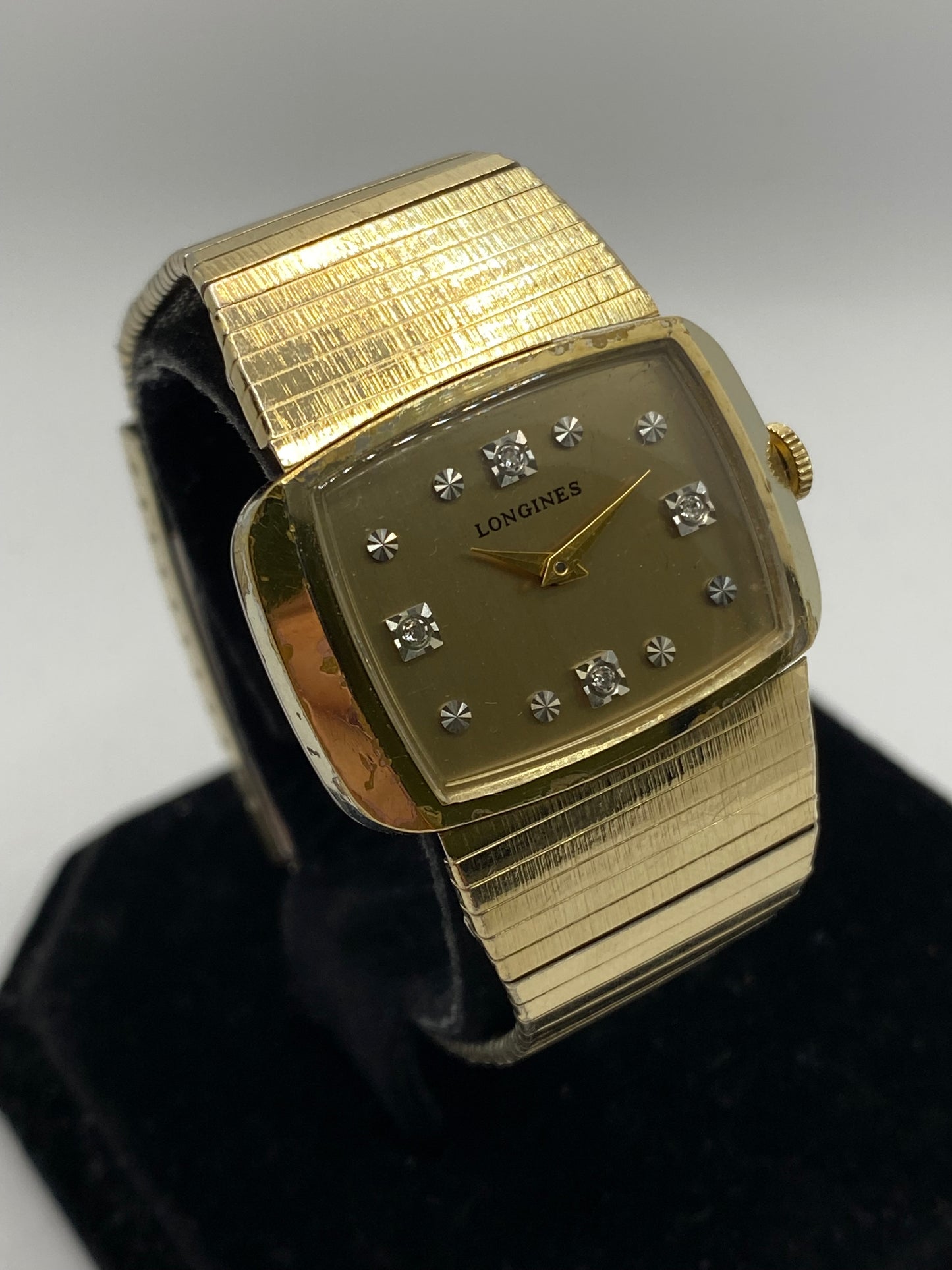 Longines Real Diamonds Gold Plated Vintage 1950s Ladies Watch