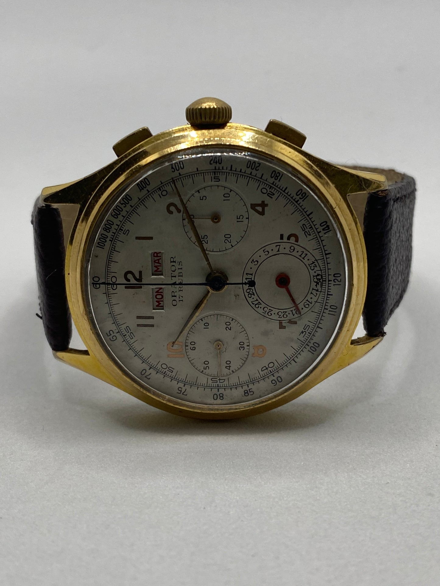 Orator Triple Date Chronograph 50s Vintage Watch