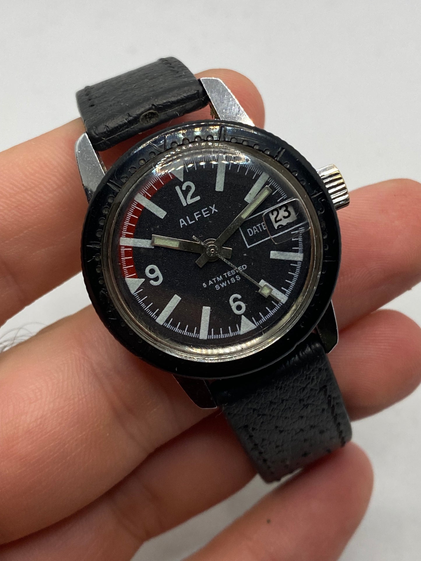 Alfex Diver 5ATM Tested Rare Vintage Watch