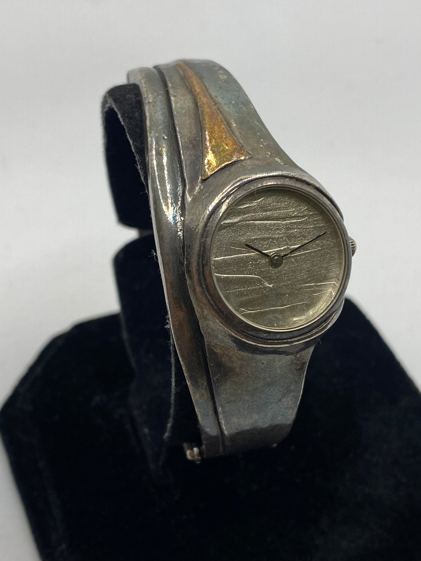 Silver and Solid Gold 14K Vintage Rare Ladies Watch