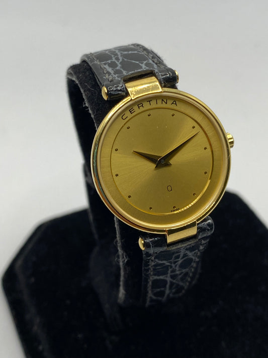 Certina Q Gold Plated Ladies Watch