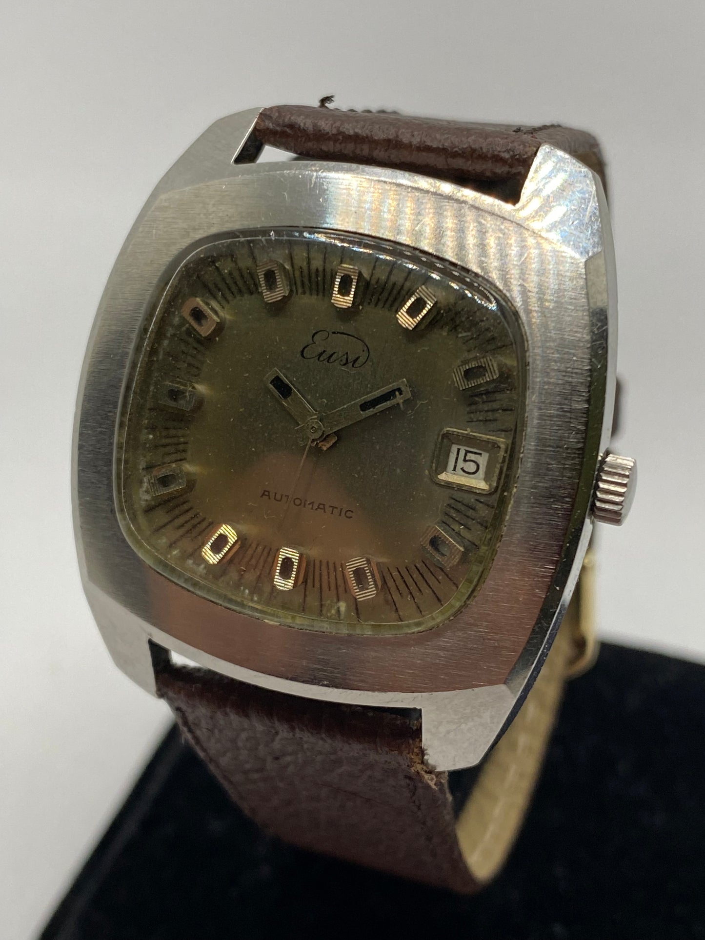 Eusi Automatic Eta Movement All Stainless Steel Vintage 70s Men’s Watch