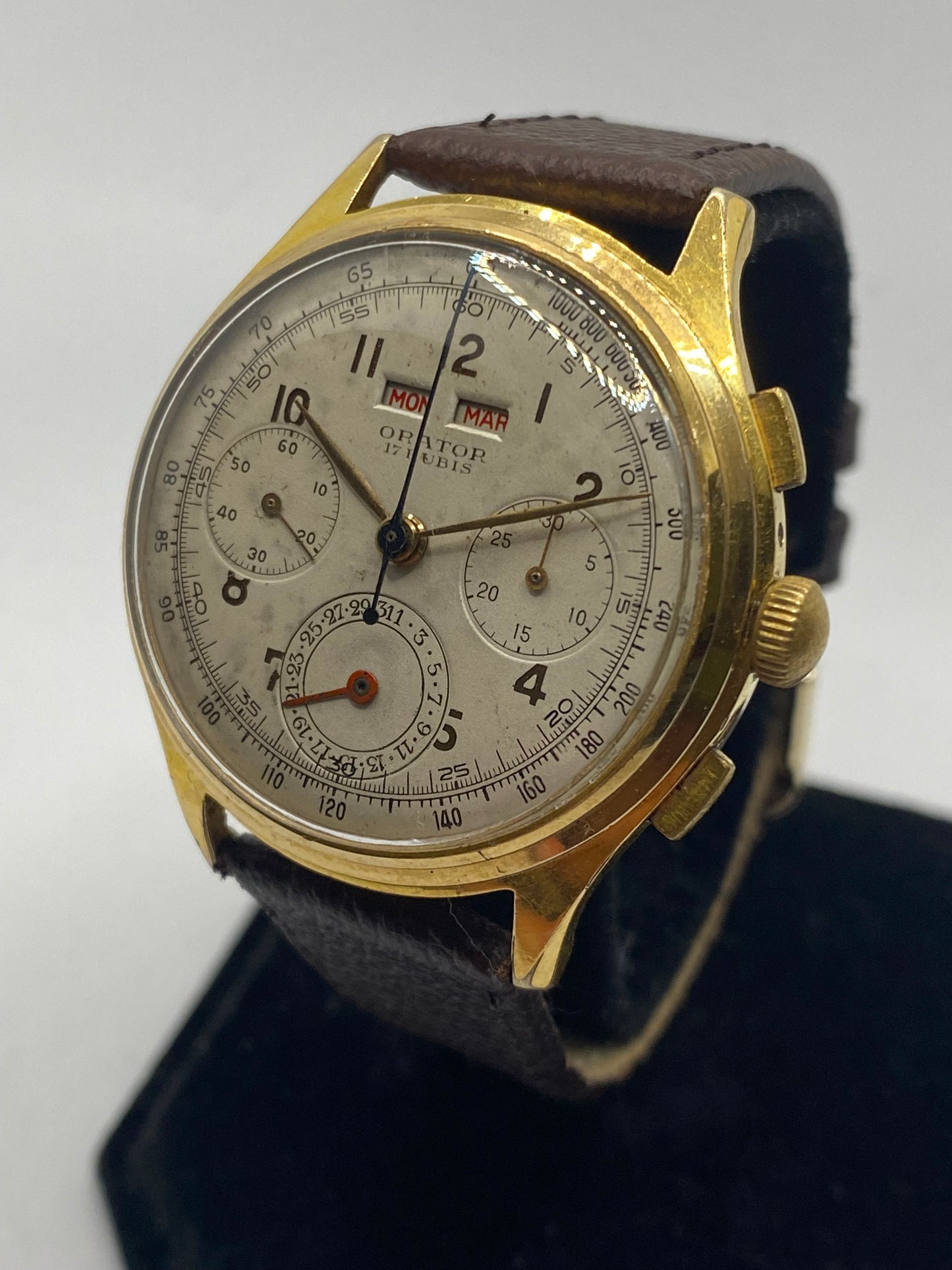 Orator Triple Date Chronograph 50s Vintage Watch