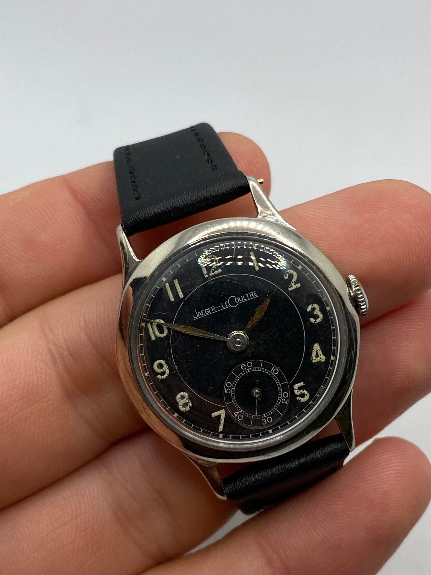 Jaeger LeCoultre Military WW2 Manual Wind Black Dial Men’s Watch