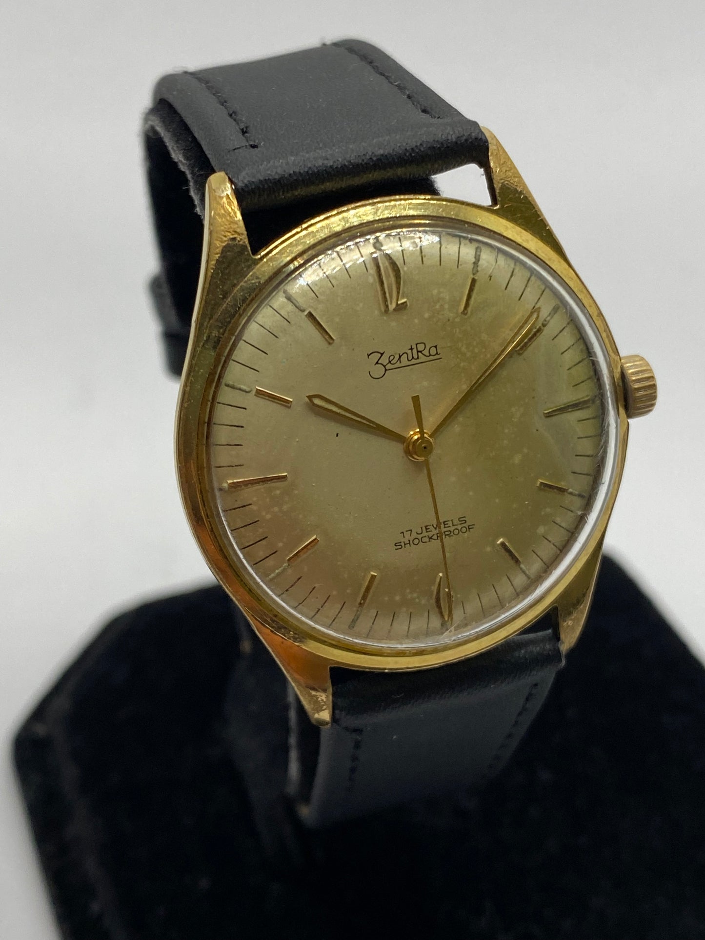 Zentra 17 Jewels Gold Plated Manual Wind Men’s Watch