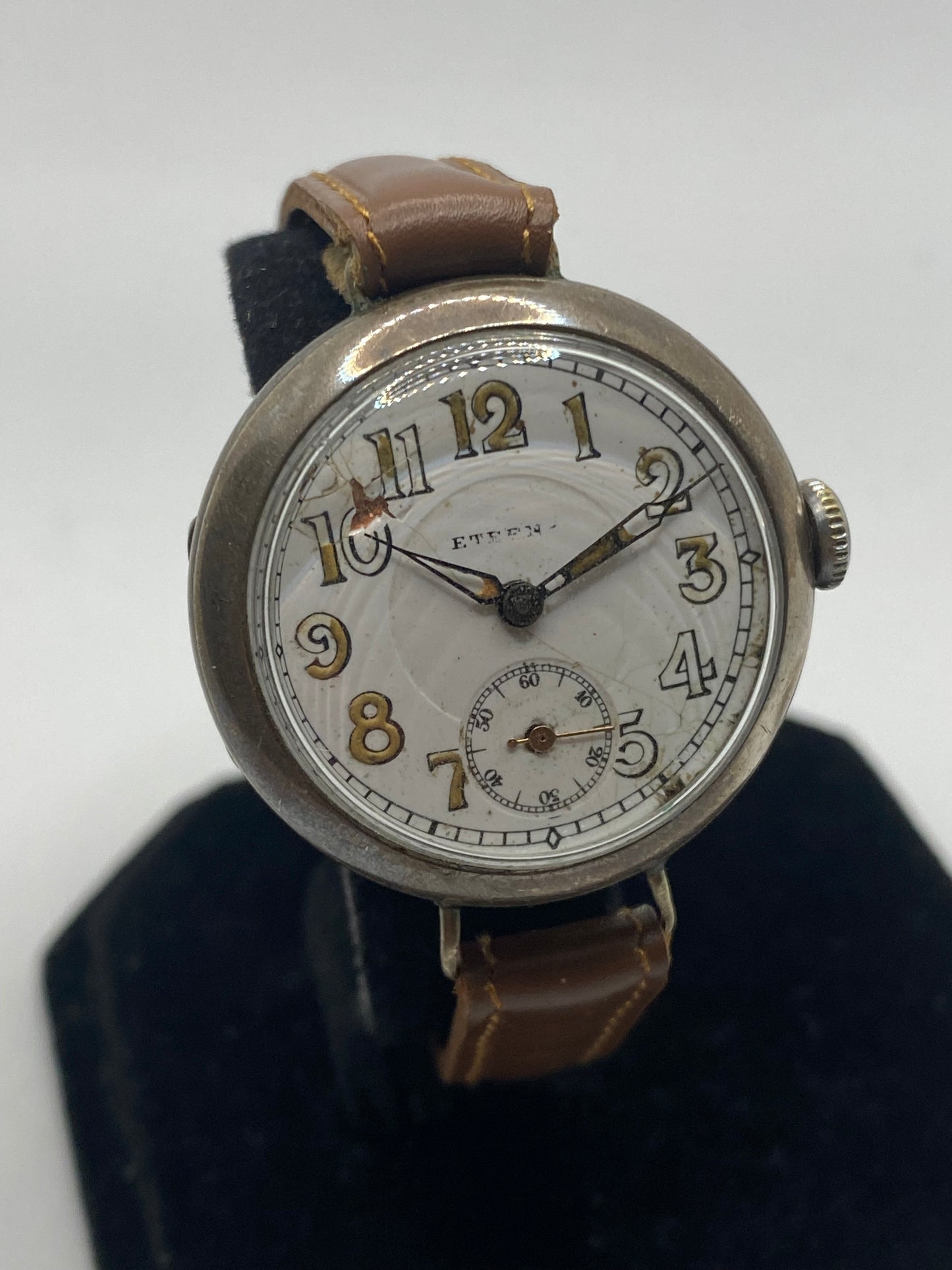 Eterna Military WW1 Trench Silver Rare Watch