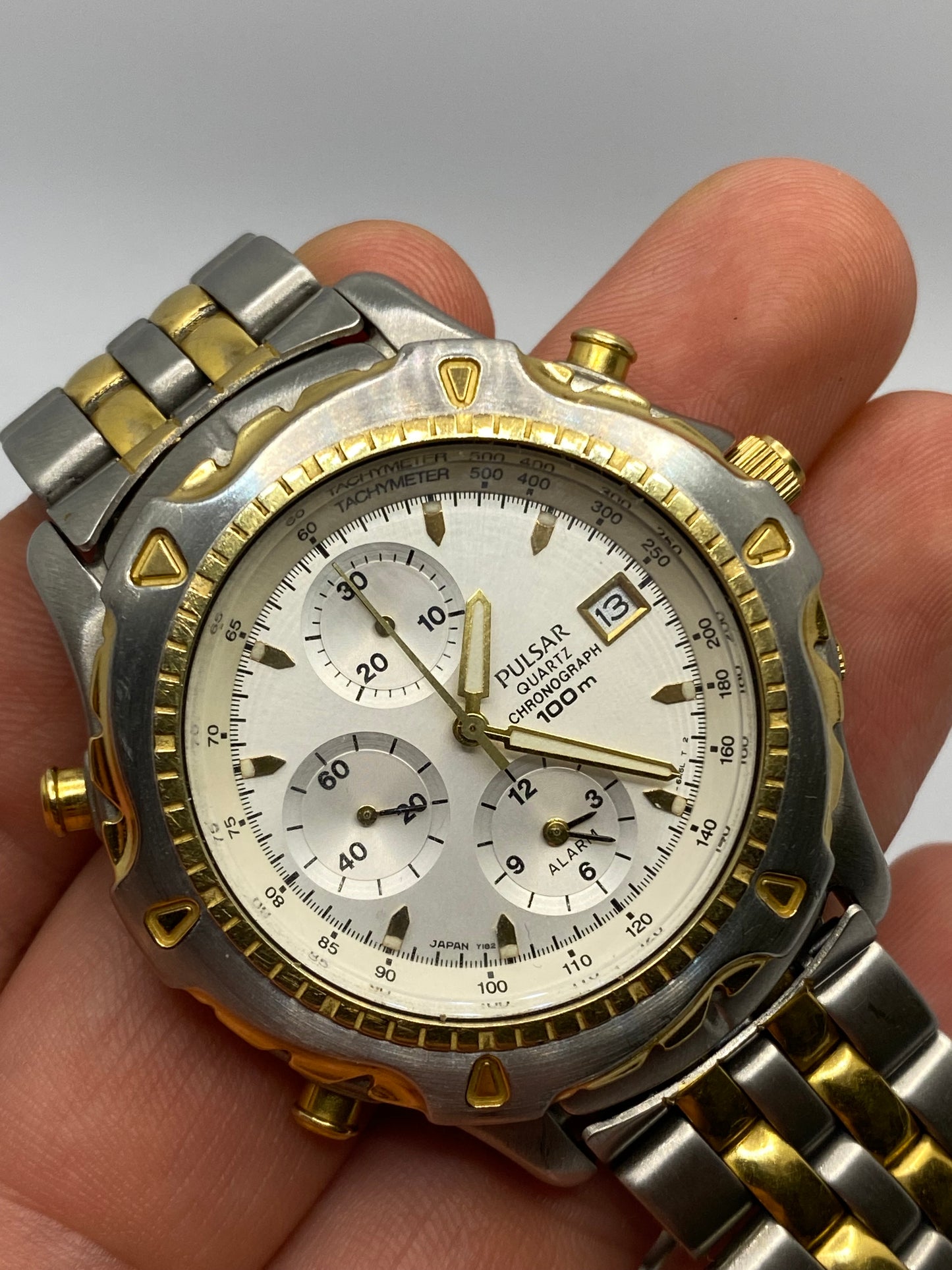 Pulsar Chronograph Alarm Gold/Steel Men’s Watch