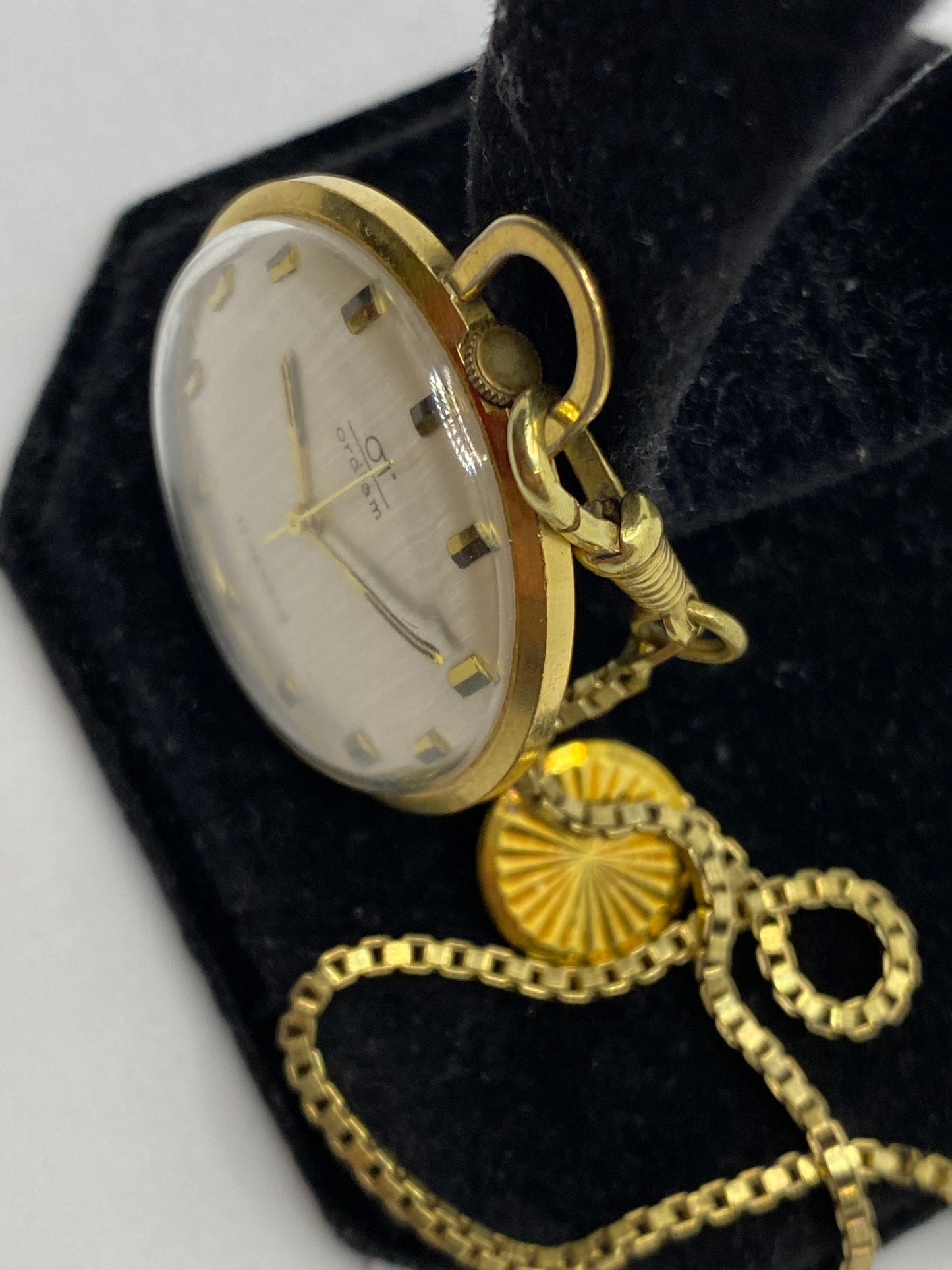 Ordiam 17 Jewels Gold Plated Pocket Watch